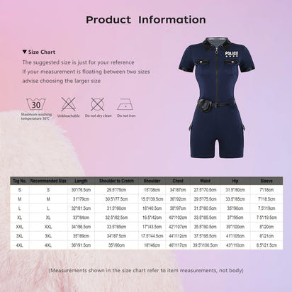 Badass Policewoman Cosplay Jumpsuit TM